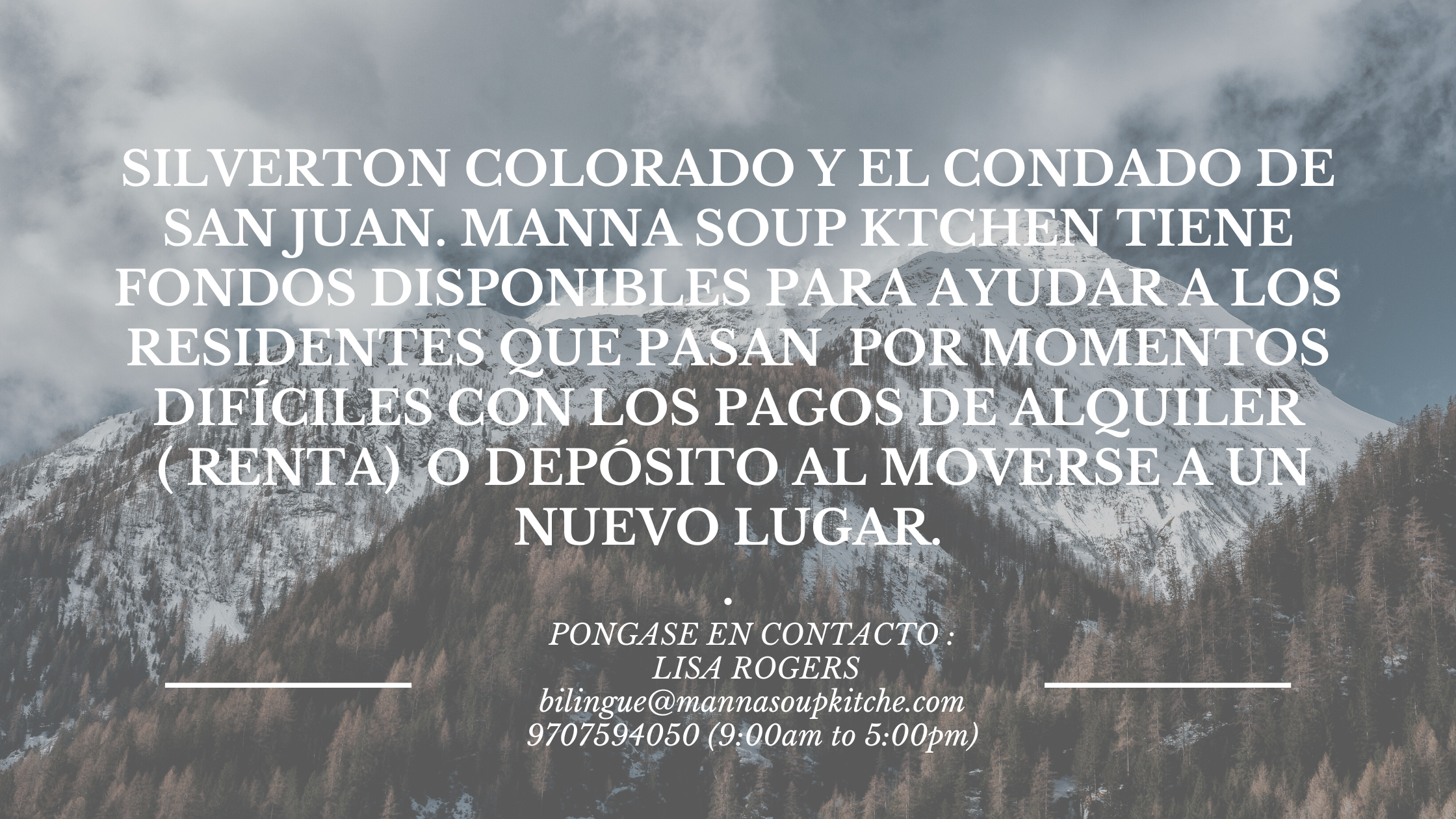 flier for housing assistance from Manna