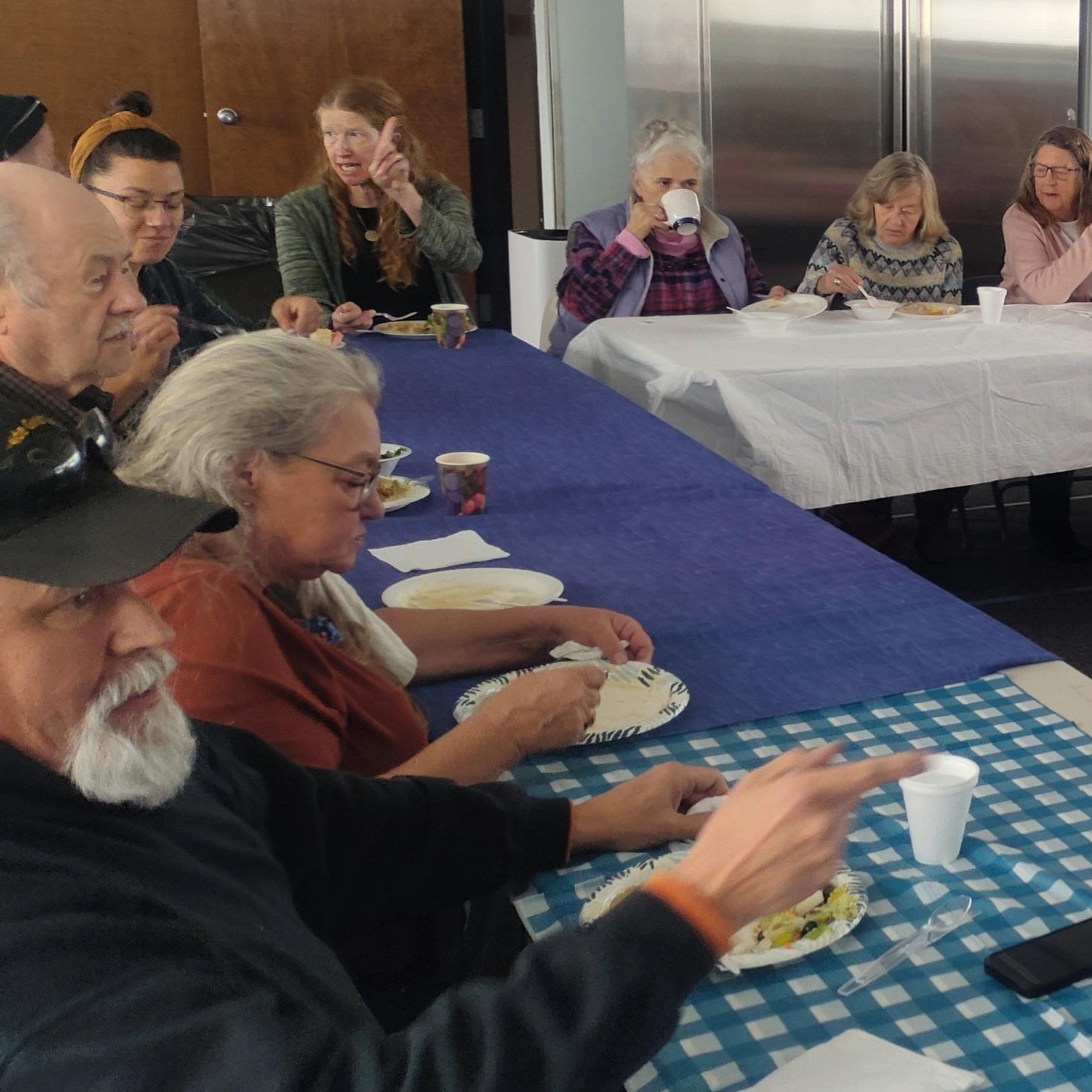 image of older adults at lunch